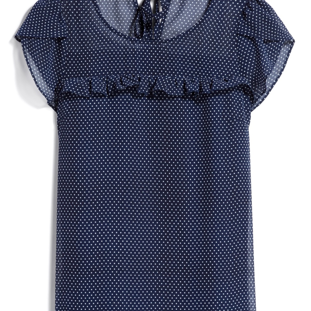 Stitch Fix Skies Are Blue Pryah Ruffle Neck Blouse